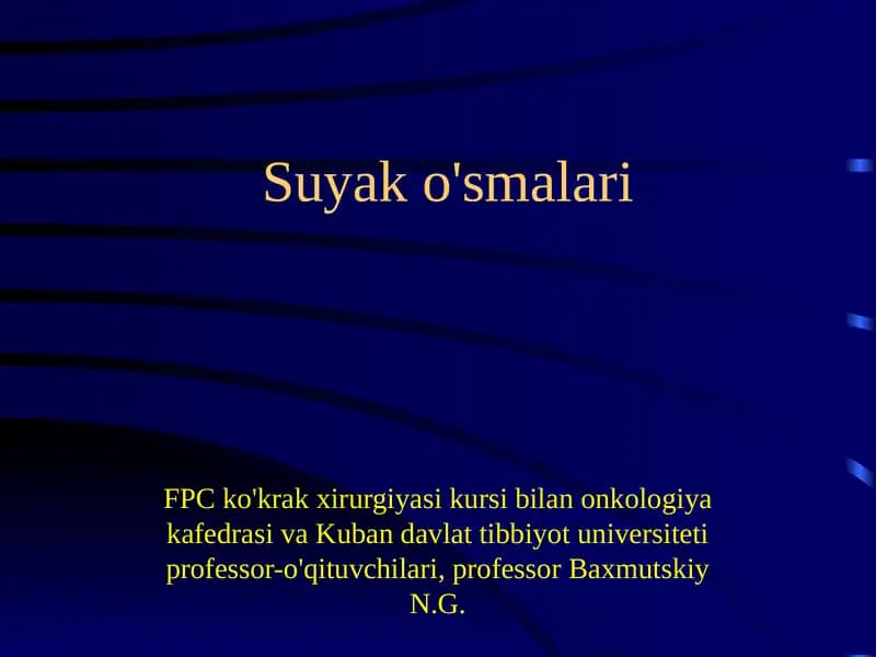 Suyak o'smalari