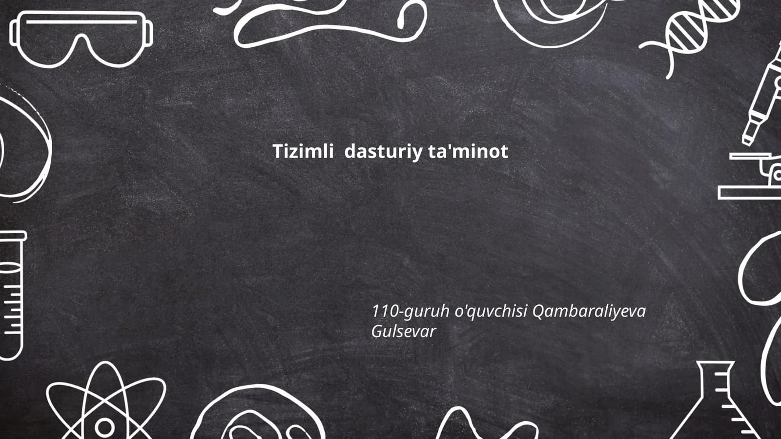 Tizimli dasturiy ta'minot