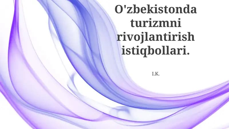 O'zbekistonning Turizm Manzarasi