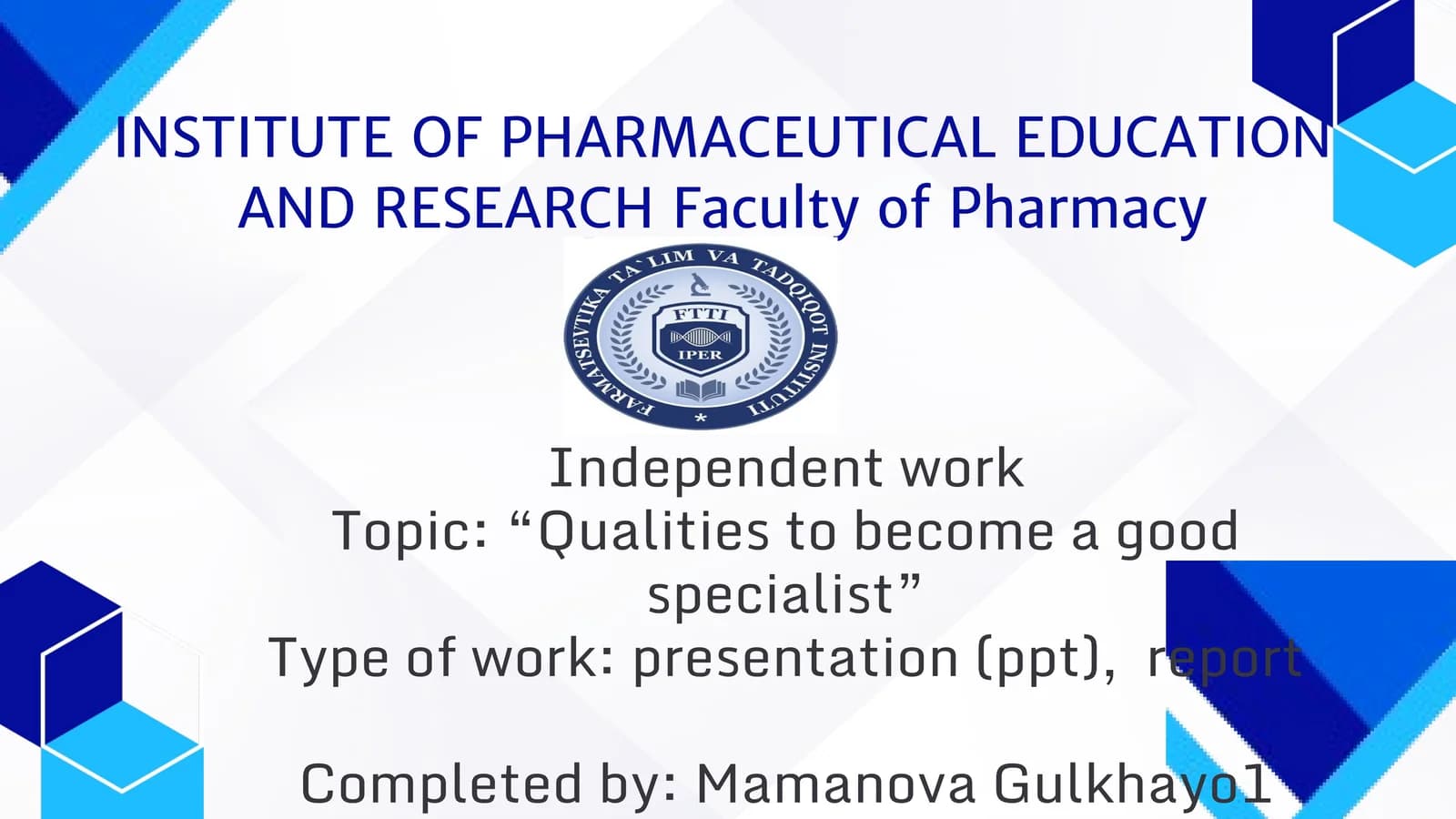 Qualities to become a good specialist