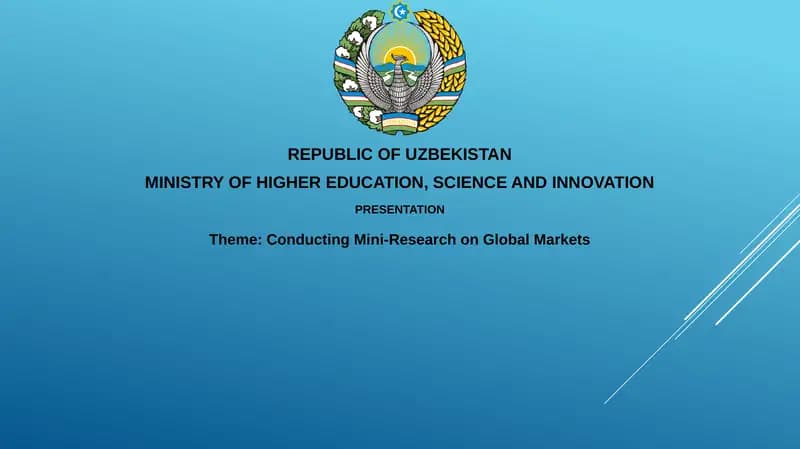 Conducting Mini-Research on Global Markets
