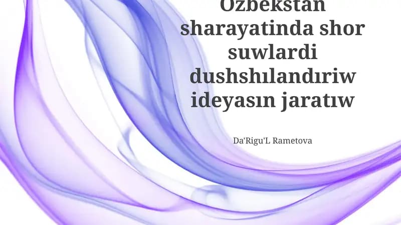 Suv tejovchi dush texnologiyalari