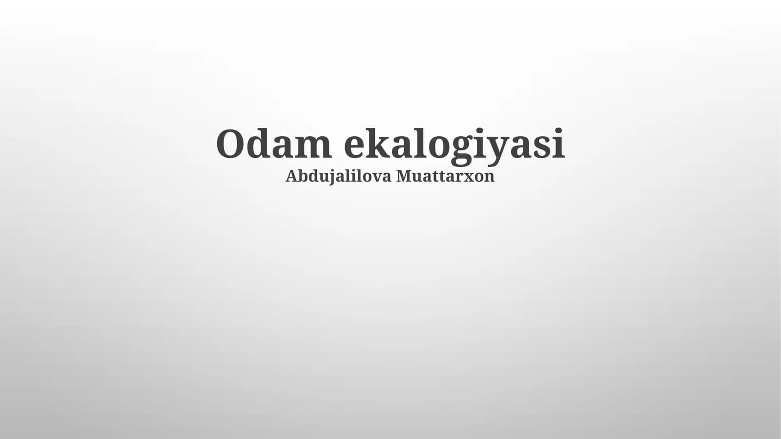 Odam ekalogiyasi