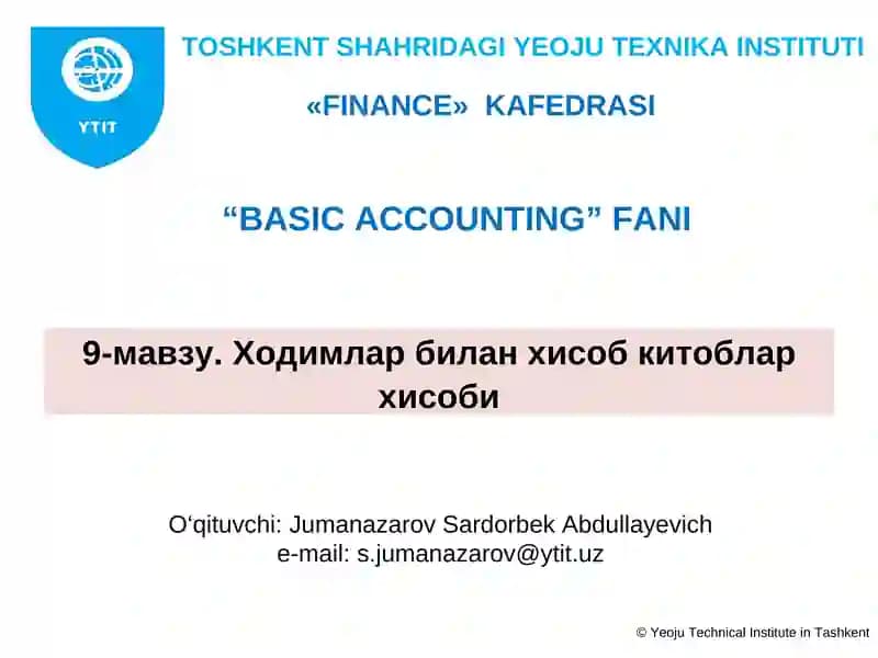 “BASIC ACCOUNTING” FANI