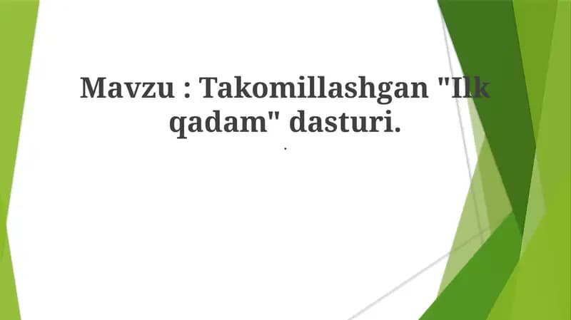 "Ilk qadam" dasturi