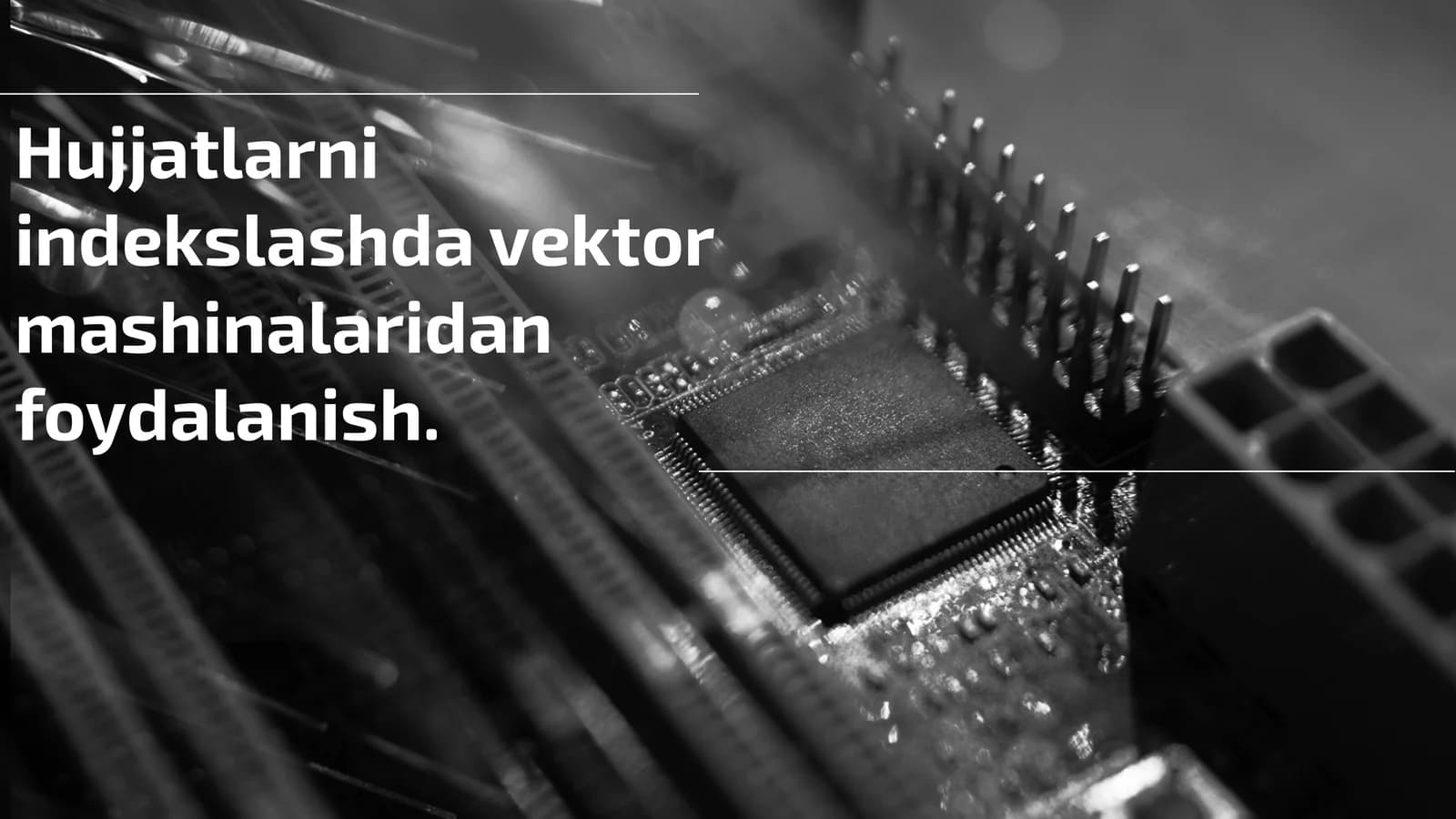 Hujjatlarni indekslashda vektor mashinalaridan foydalanish