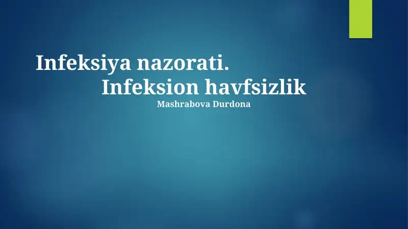 Infeksiya nazorati
