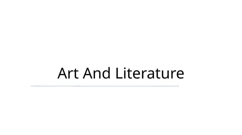 The Interplay of Art and Literature