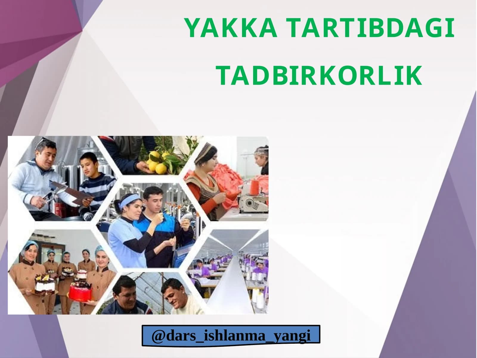 YAKKA TARTIBDAGI TADBIRKORLIK