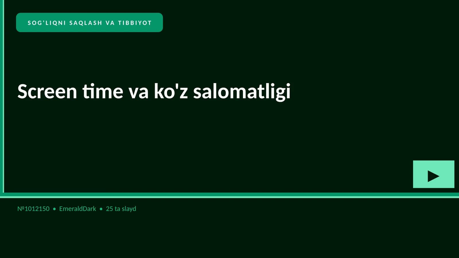 Screen time va ko'z salomatligi