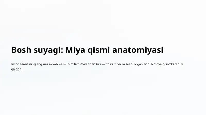 Bosh suyagi: Miya qismi anatomiyasi