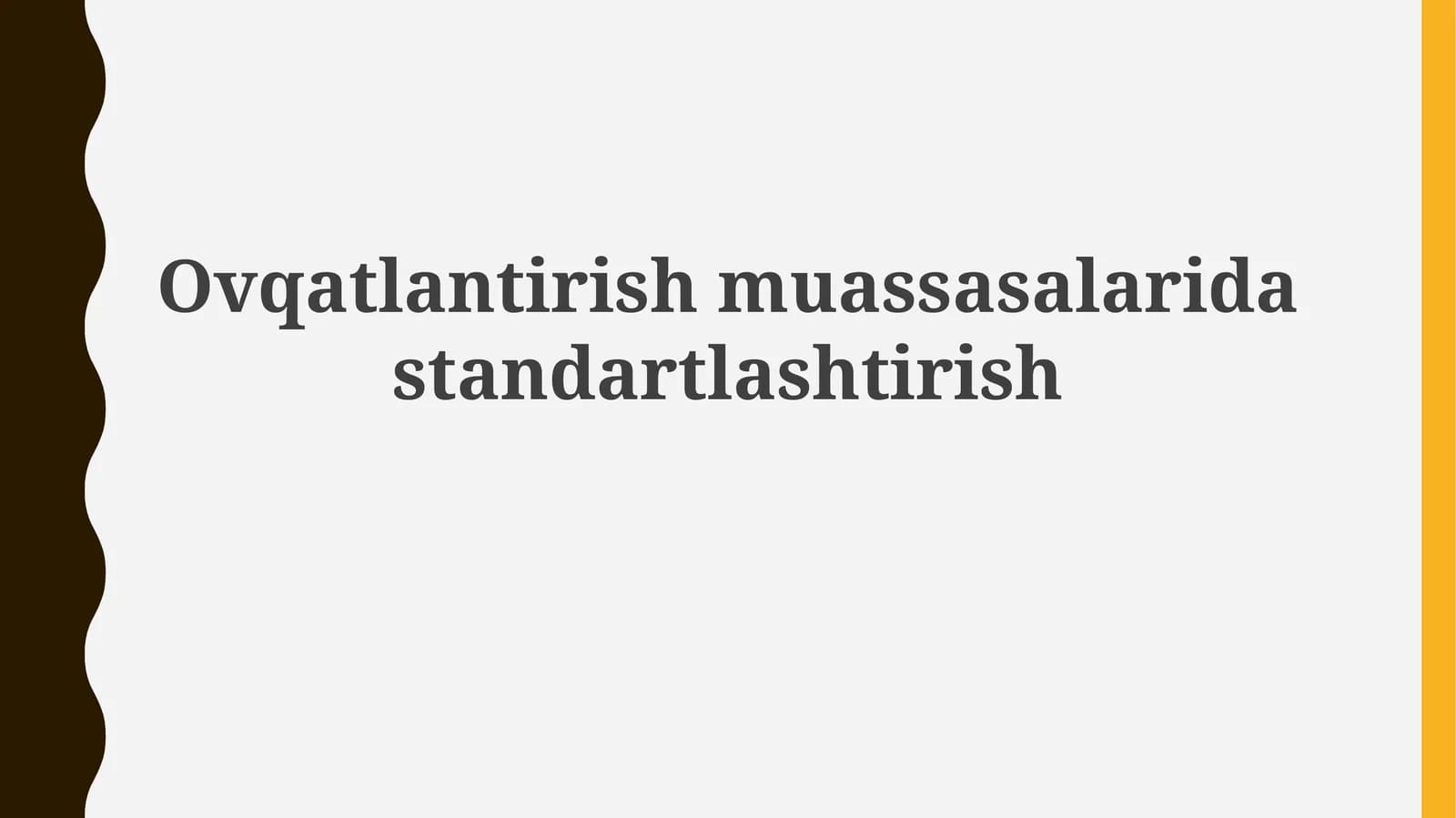 Standartlashtirish muassasalari