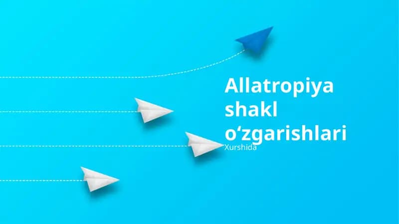 Allatropiya shakl o‘zgarishlari