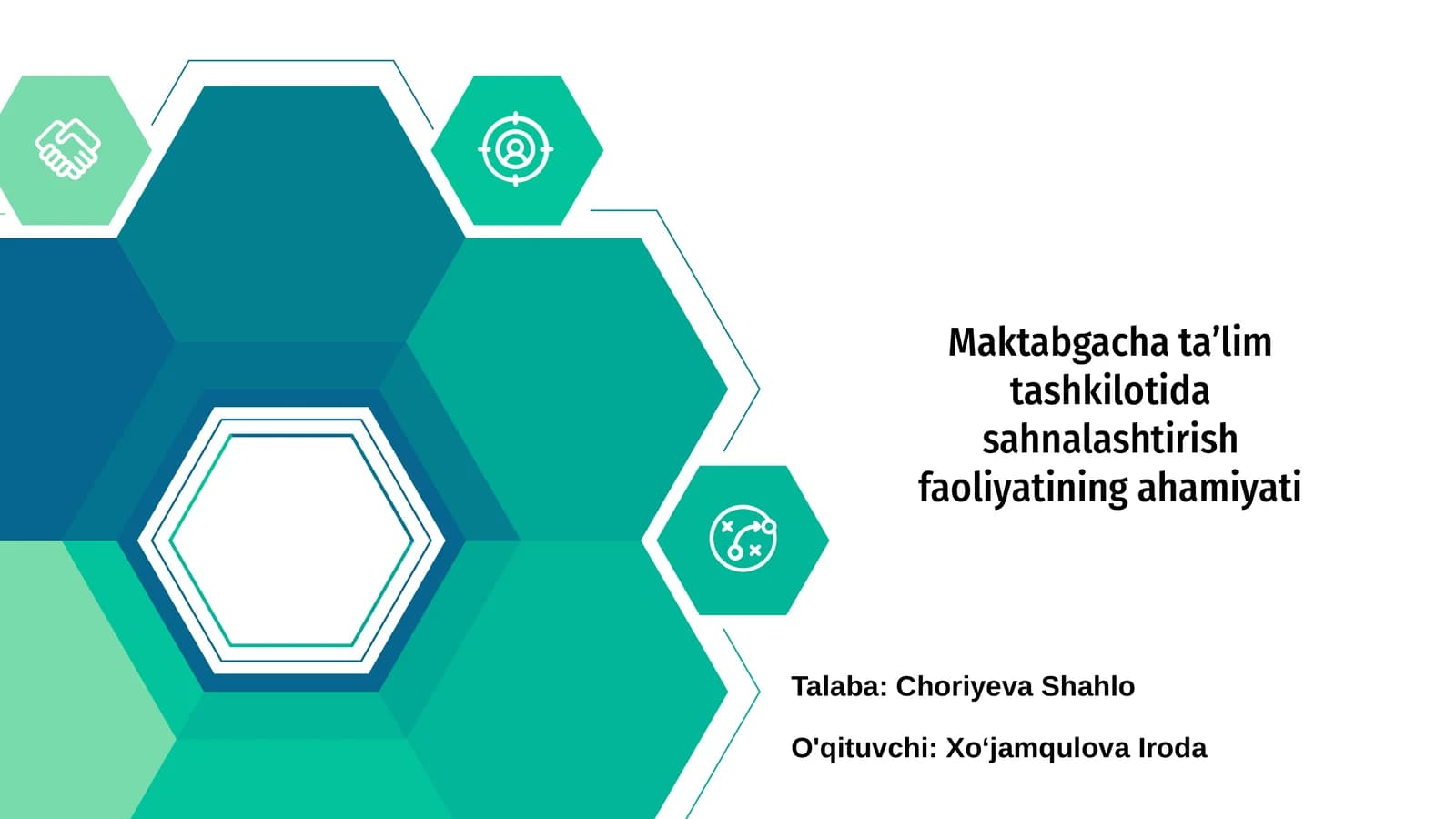 Maktabgacha ta’limda sahnalashtirish faoliyatining ahamiyati