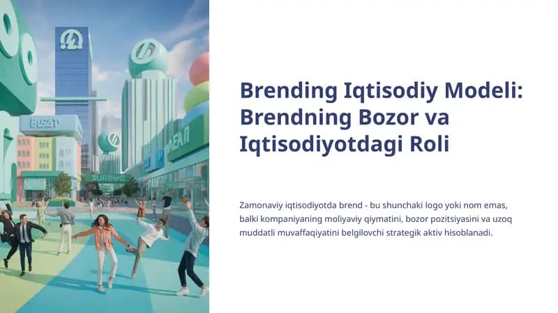 Brending Iqtisodiy Modeli