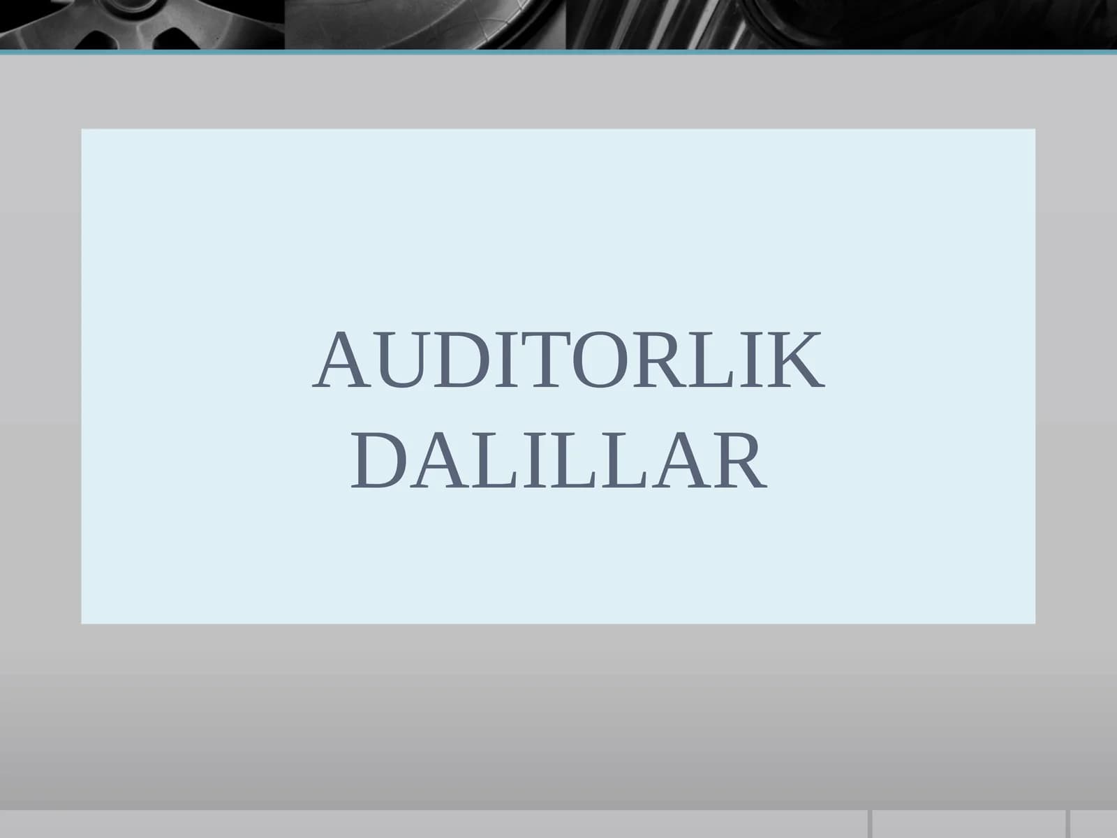 AUDITORLIK DALILLAR
