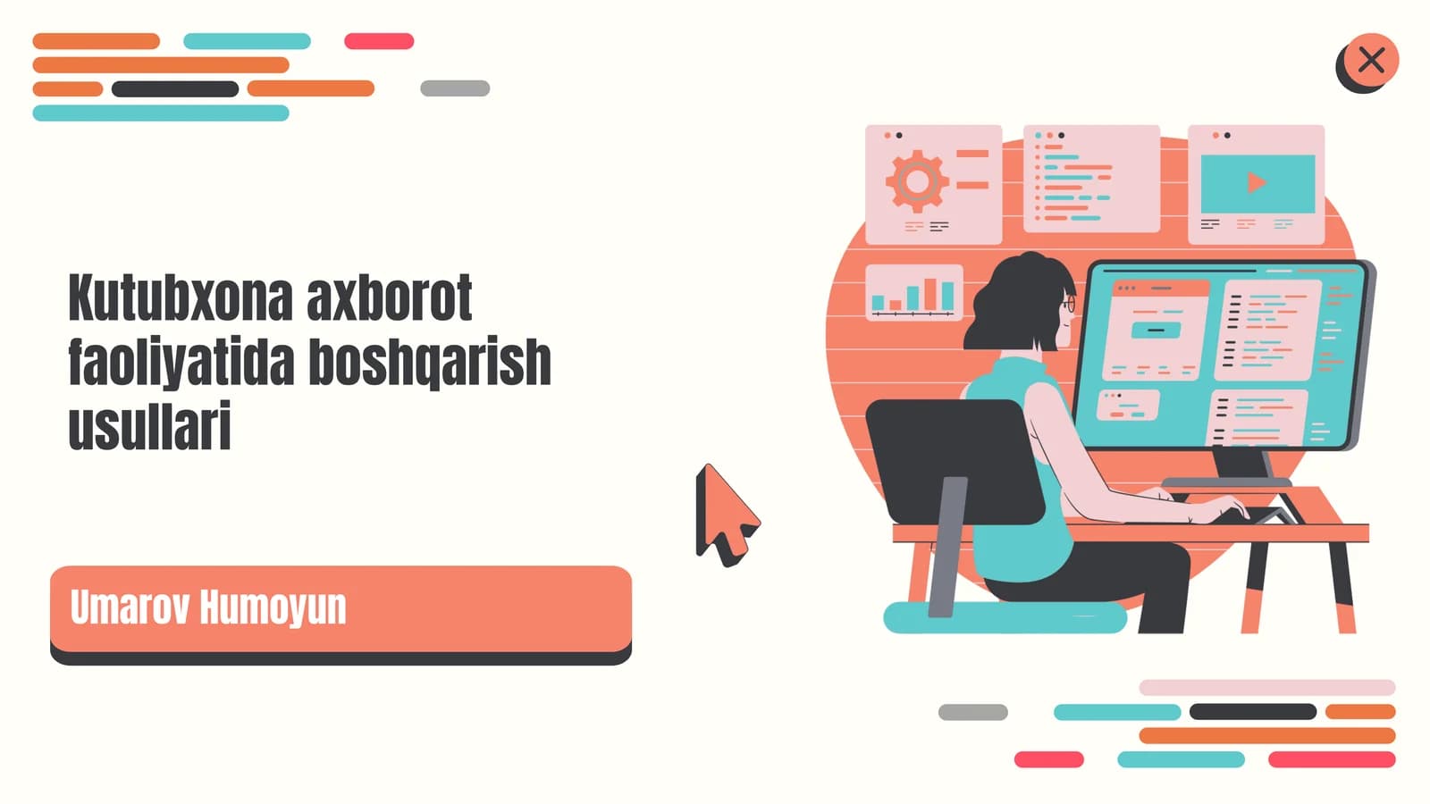 Kutubxona axborot faoliyatida boshqarish usullari