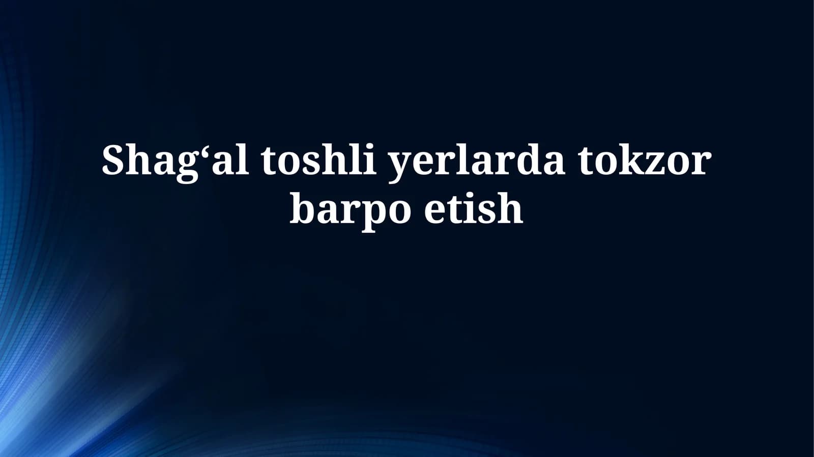 Tuproq va Uzum Navlarini Tanlash