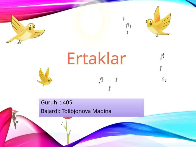 Taqdimot ertaklar