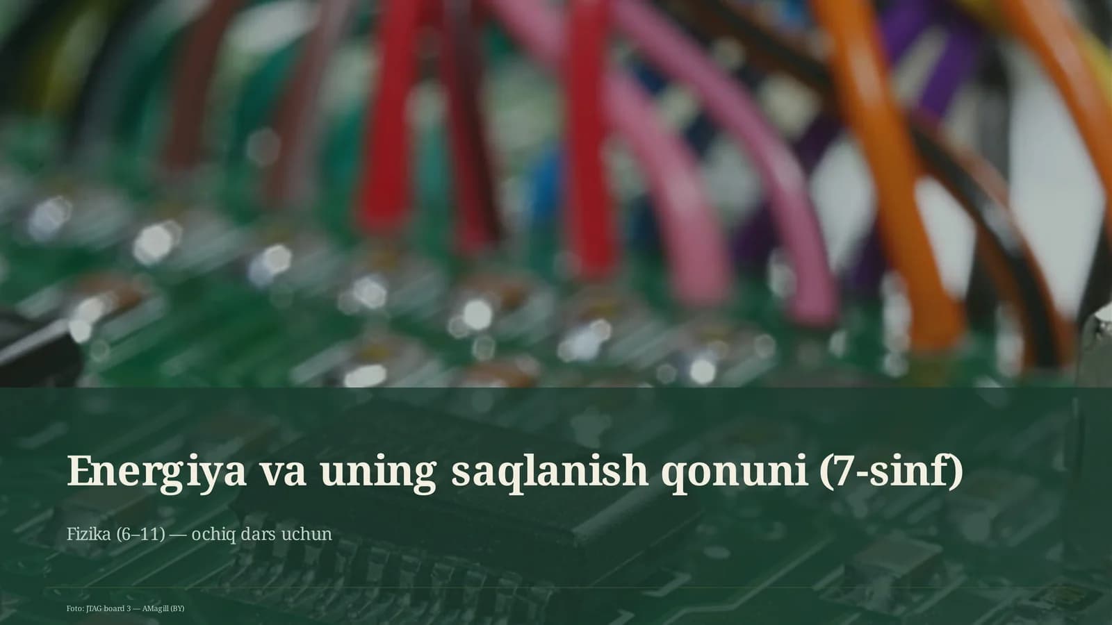 Energiya va uning saqlanish qonuni (7-sinf)