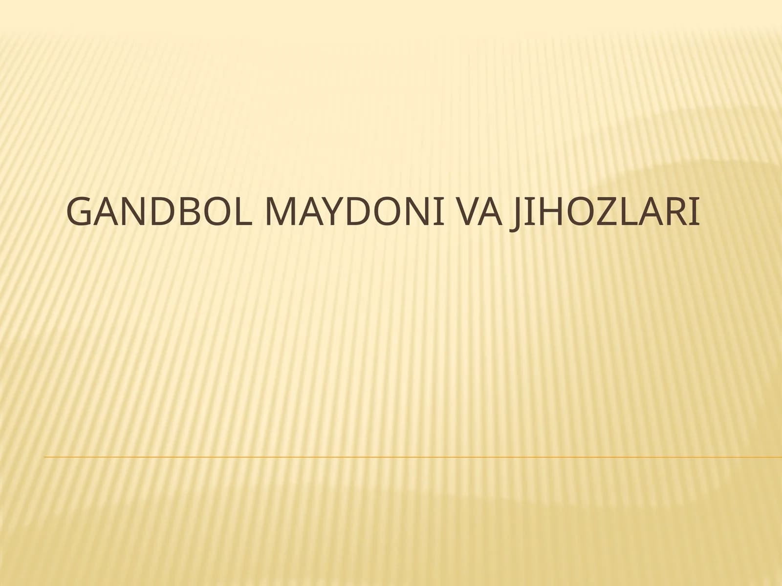 Gandbol maydoni jihozlari