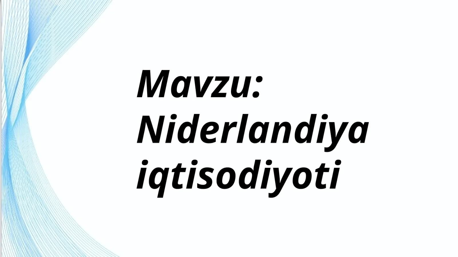 Niderlandiya iqtisodiyoti