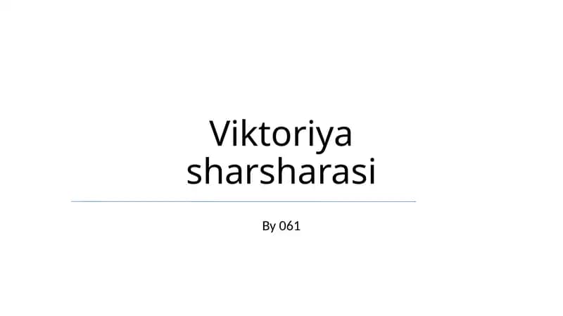 Viktoriya sharsharasi