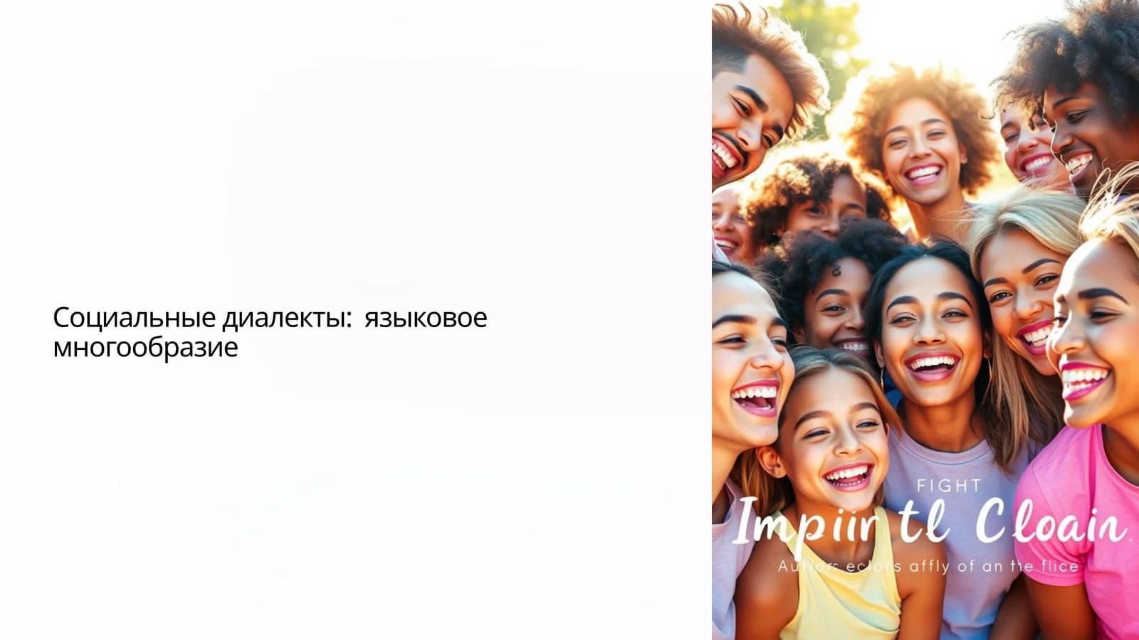 Социальные диалекты  языковое многообразие