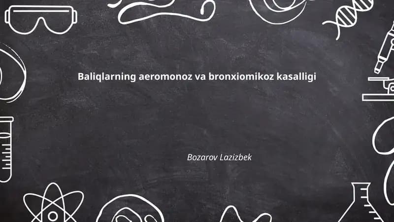 Baliqlarning aeromonoz va bronxiomikoz kasalligi