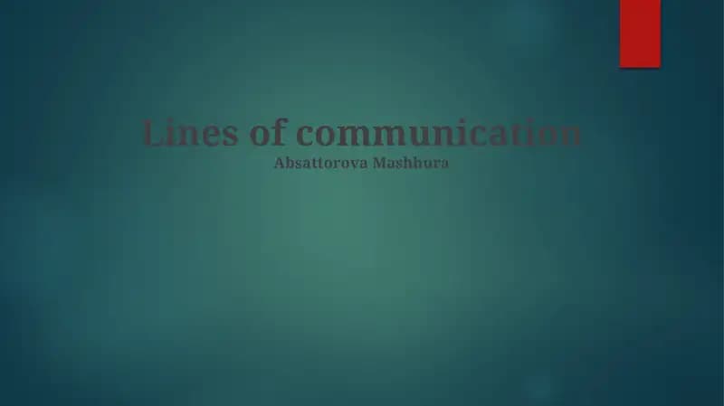 Lines of communication