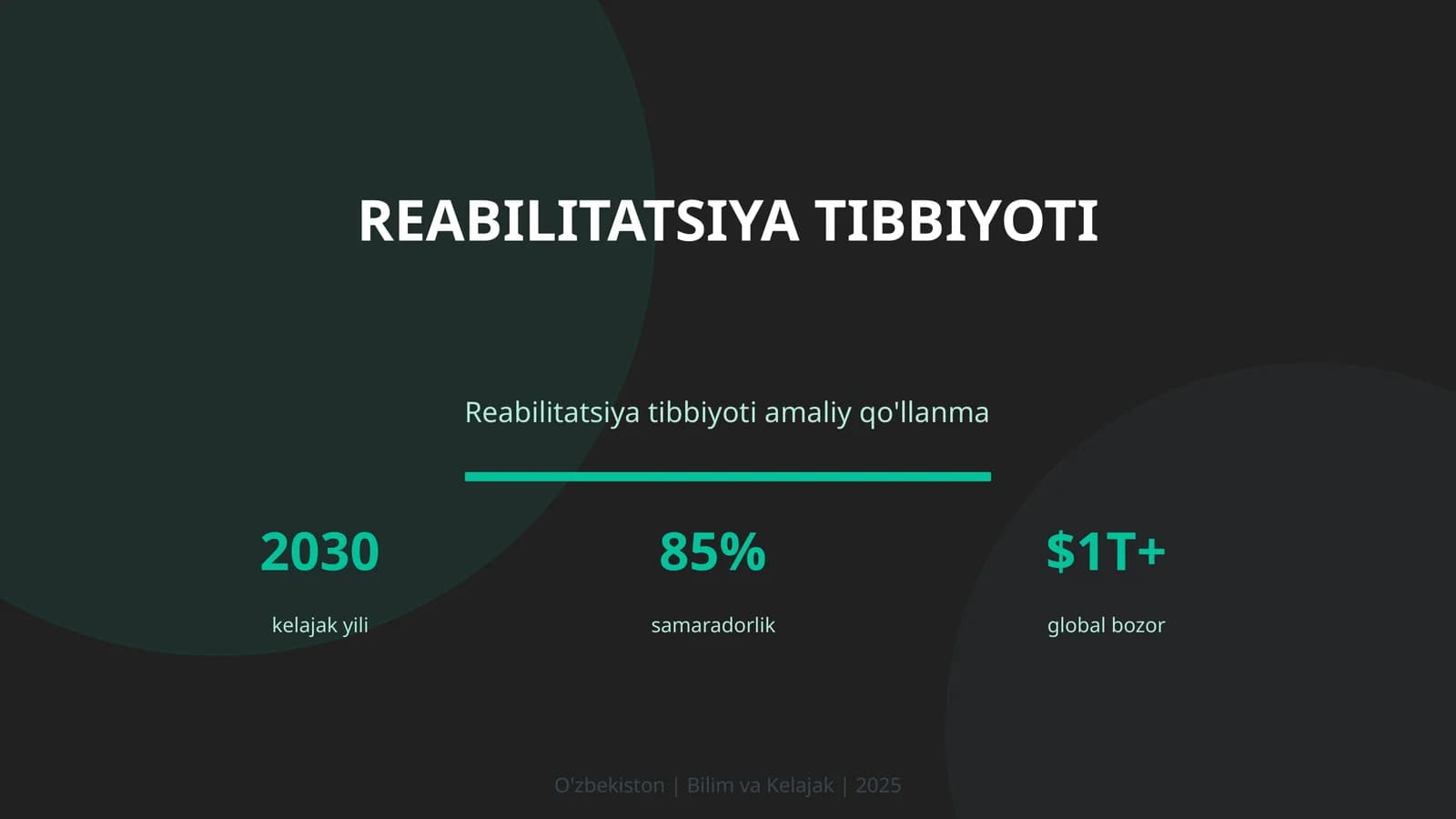 REABILITATSIYA TIBBIYOTI