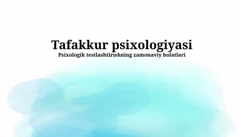 Tafakkur psixologiyasi
