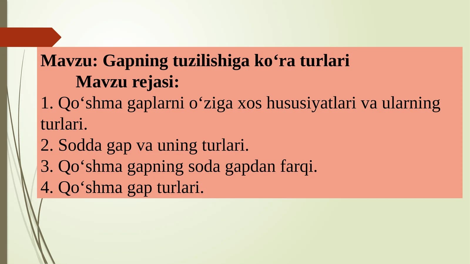 Gapning tuzilishiga ko'ra turlari