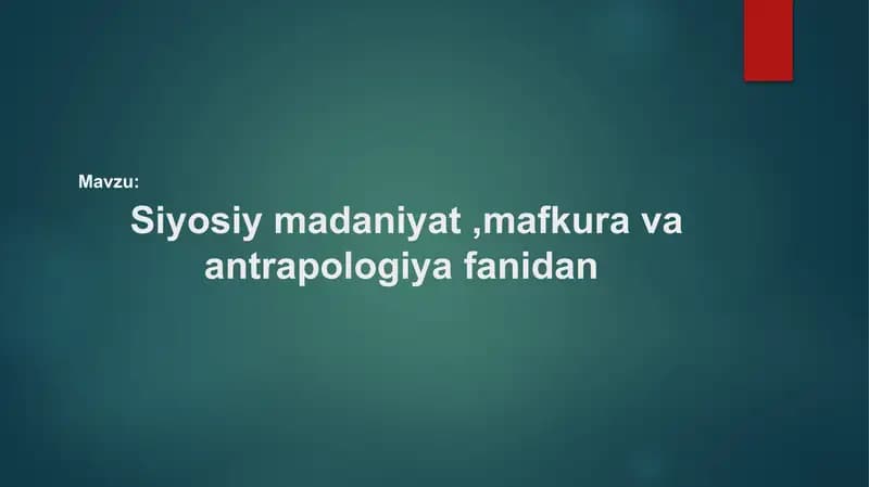 Siyosiy madaniyat konsepsiyalari