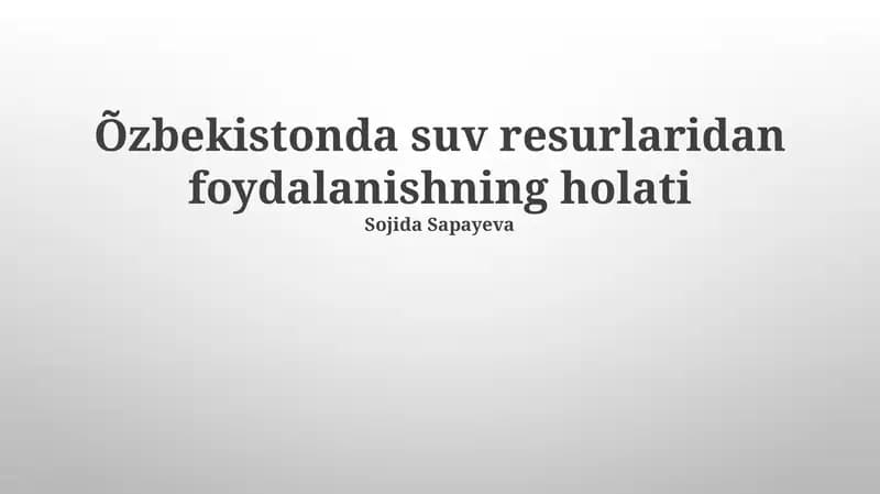Transchegaraviy suv muammolari