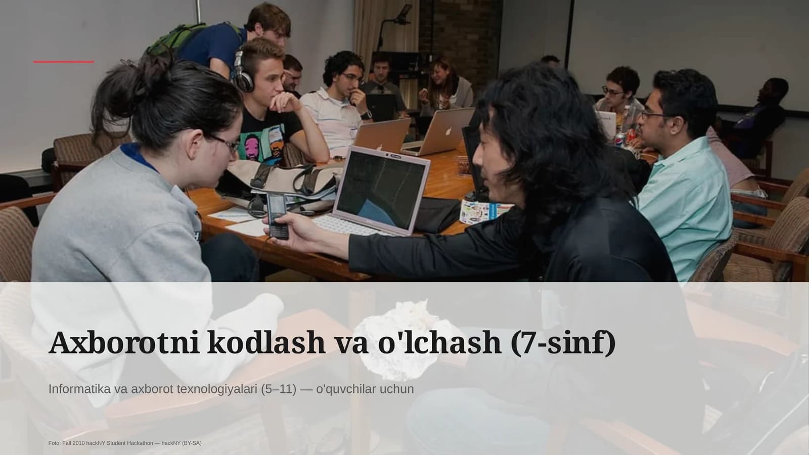 Axborotni kodlash va o'lchash (7-sinf)