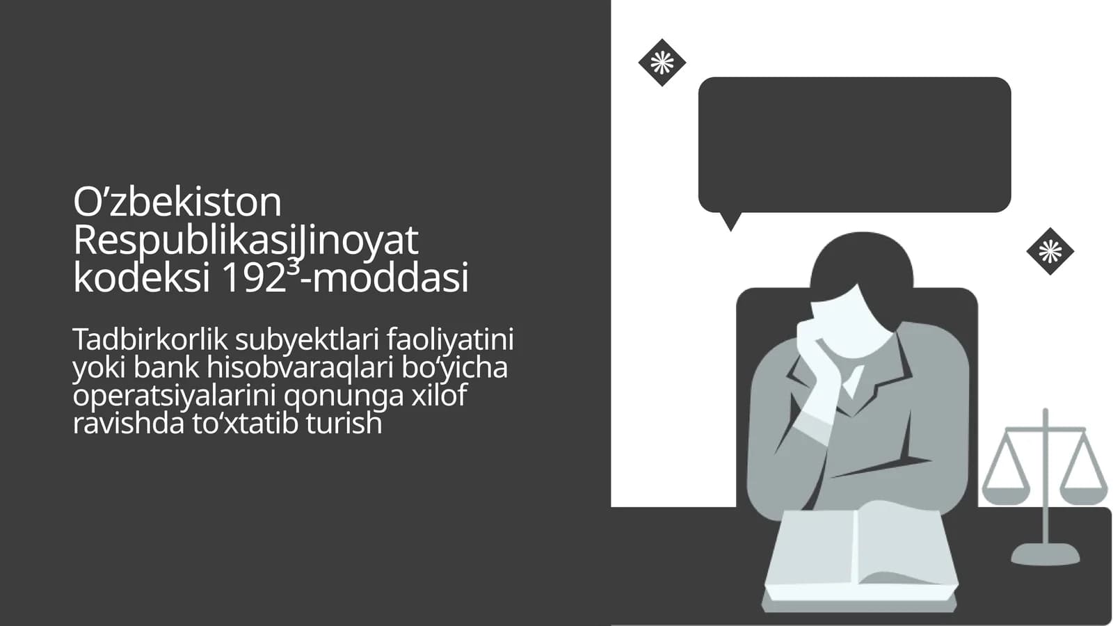 O’zbekiston Respublikasi Jinoyat kodeksi 192³-moddasi