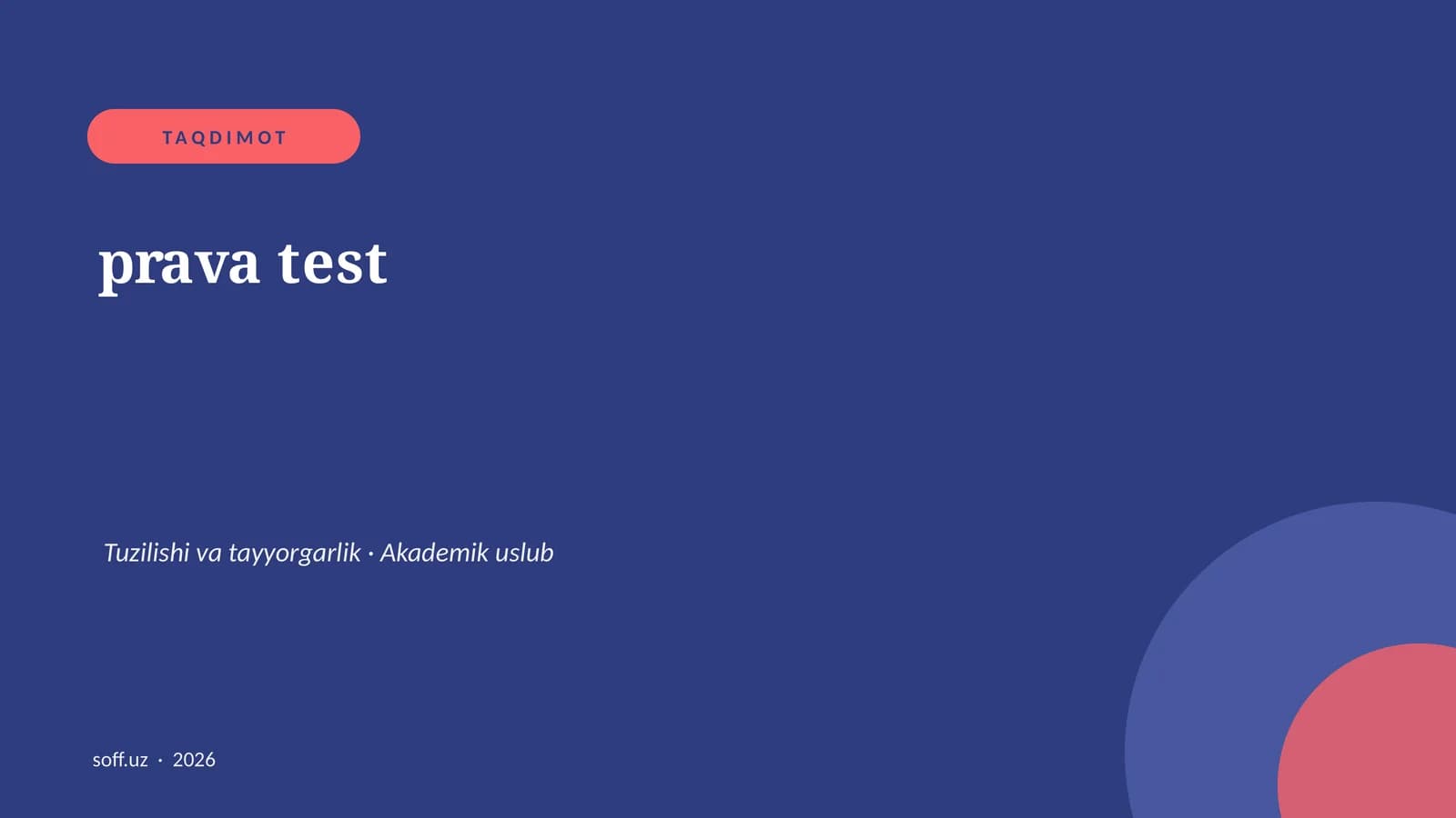 prava test