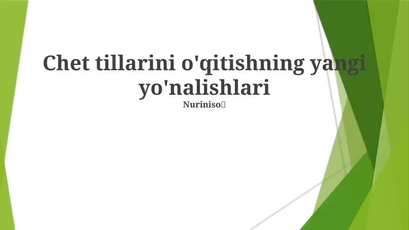 Yangi pedagogik yondashuvlar