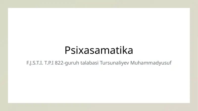 Psixosomatika