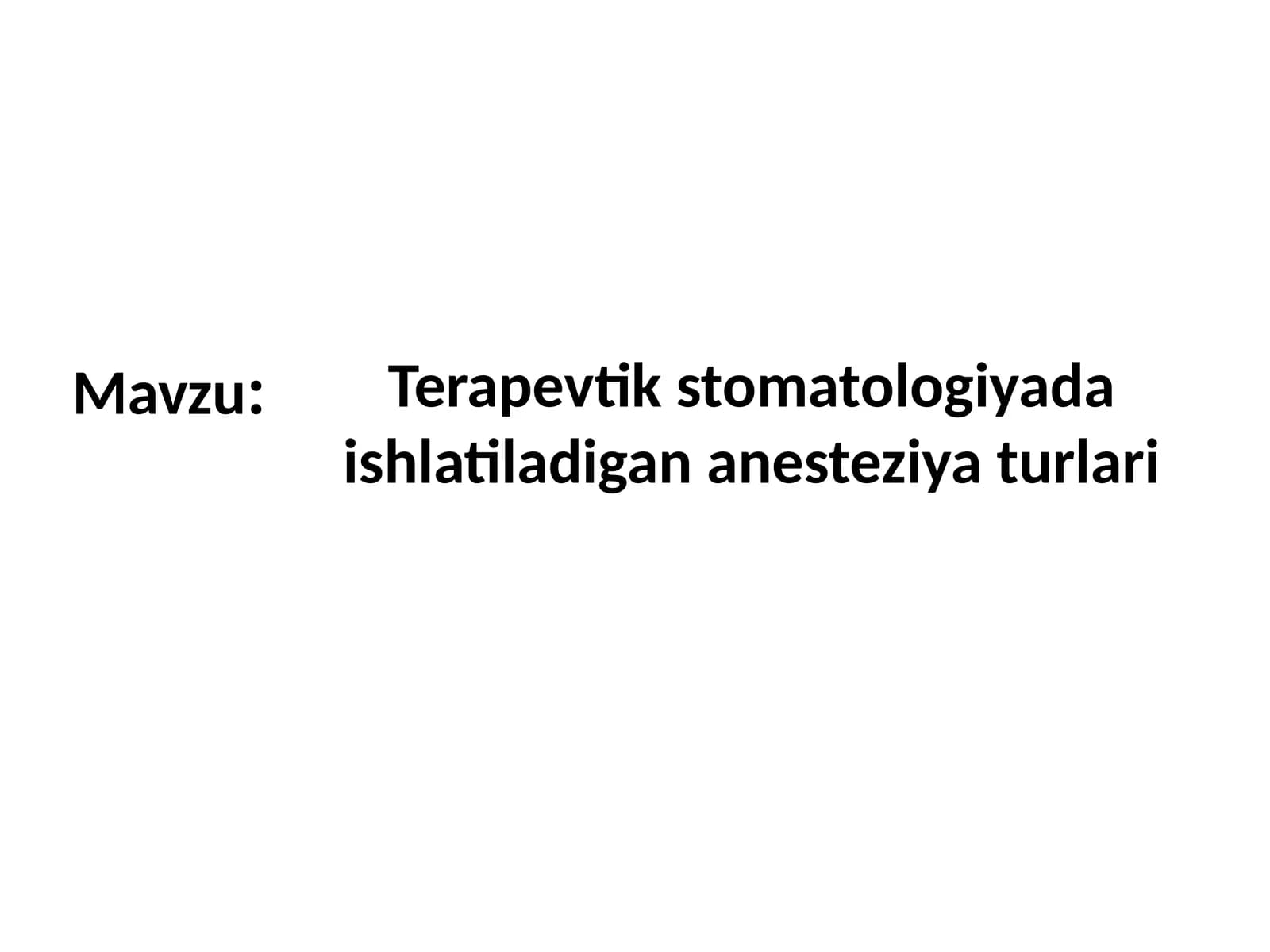 anesteziya