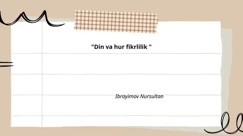 Din va hur fikrlilik