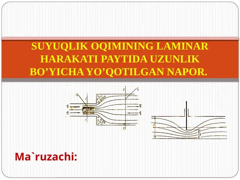 Suyuqlik Oqimi Laminar Harakati