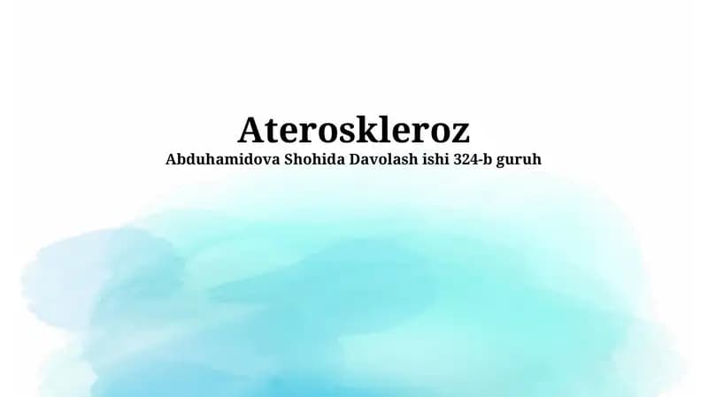 Ateroskleroz