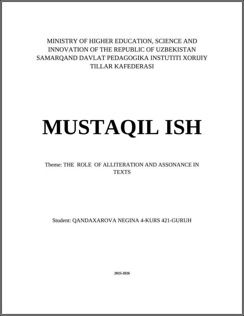 The Role of Alliteration and Assonance in Texts