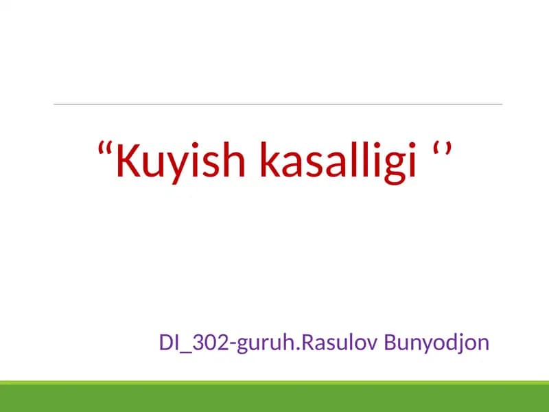 Kuyishkasalligi