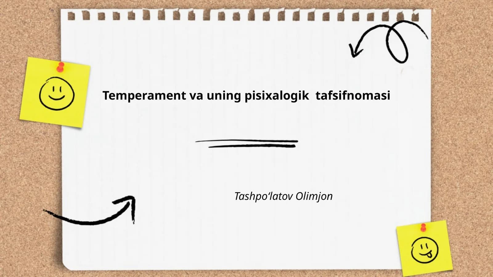 Temperament va uning pisixalogik tafsifnomasi