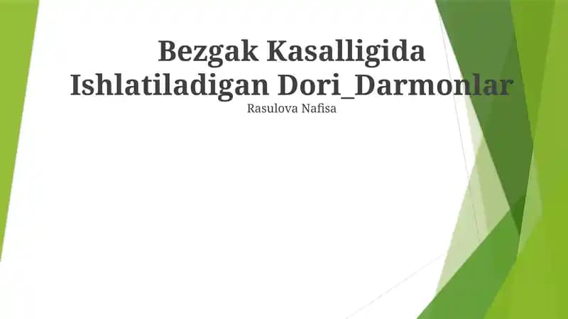 Bezgak Kasalligida Ishlatiladigan Dori_Darmonlar