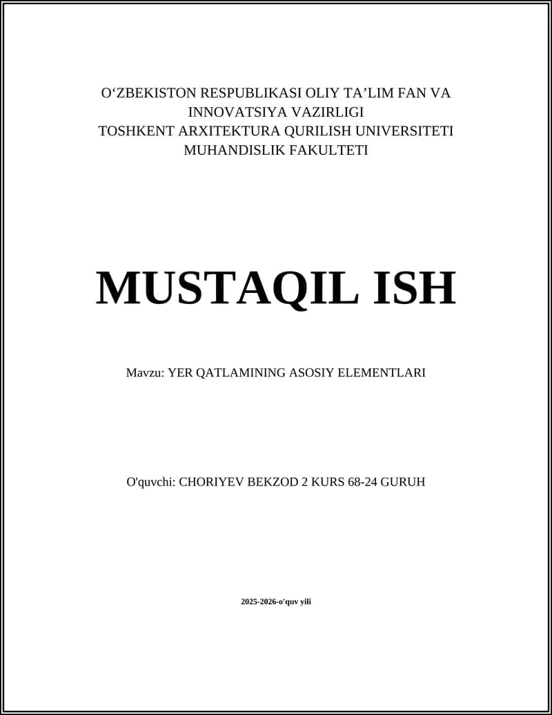 Yer qatlamining asosiy elementlari