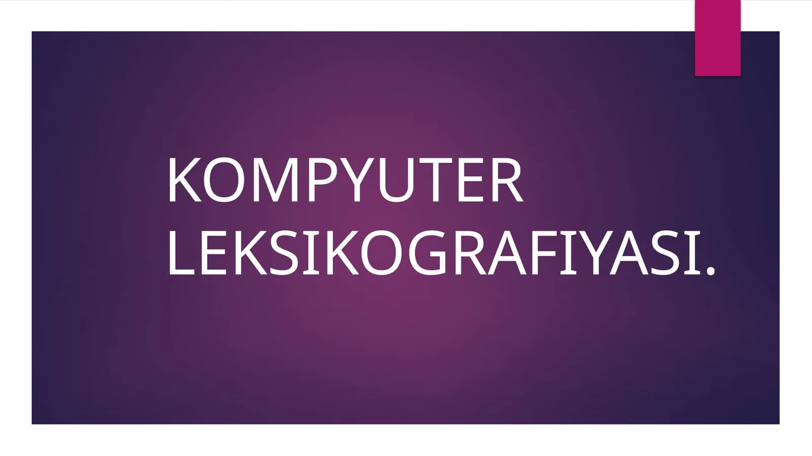 Kompyuter leksikografiyasi